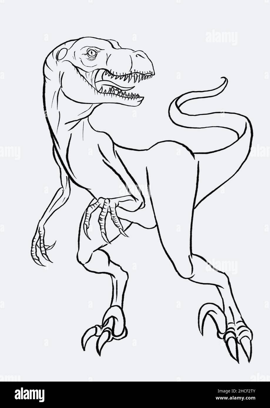 Velociraptor illustration Banque D'Images