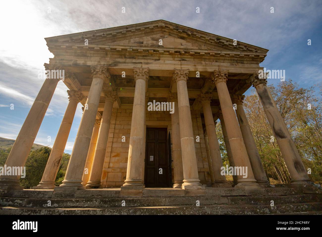 Église de San Jorge, connue sous le nom d'El Partenon, à Las Fraguas. Banque D'Images