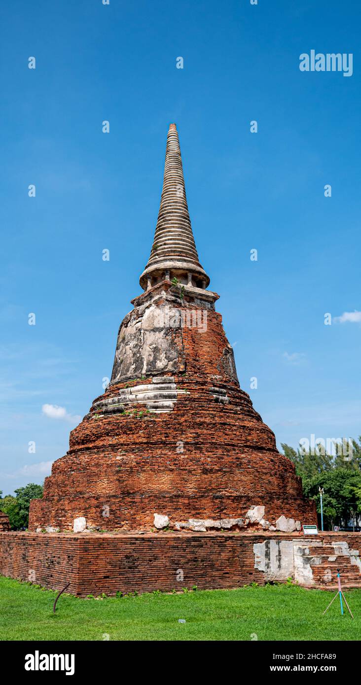 Ruines de Wat Mahathe à Ayutthaya, Thaïlande Banque D'Images