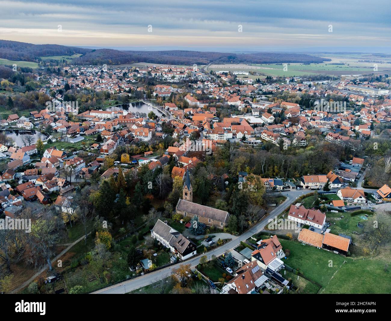 Harz Sachsen-Anhalt Drohne Drone Shot von oben Banque D'Images