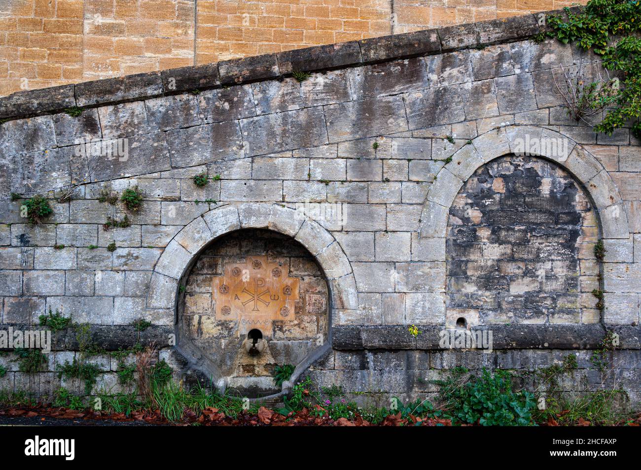 Source Ladywell à Bradford sur Avon, pendant des siècles l'une des principales sources d'eau naturelle de la ville Banque D'Images