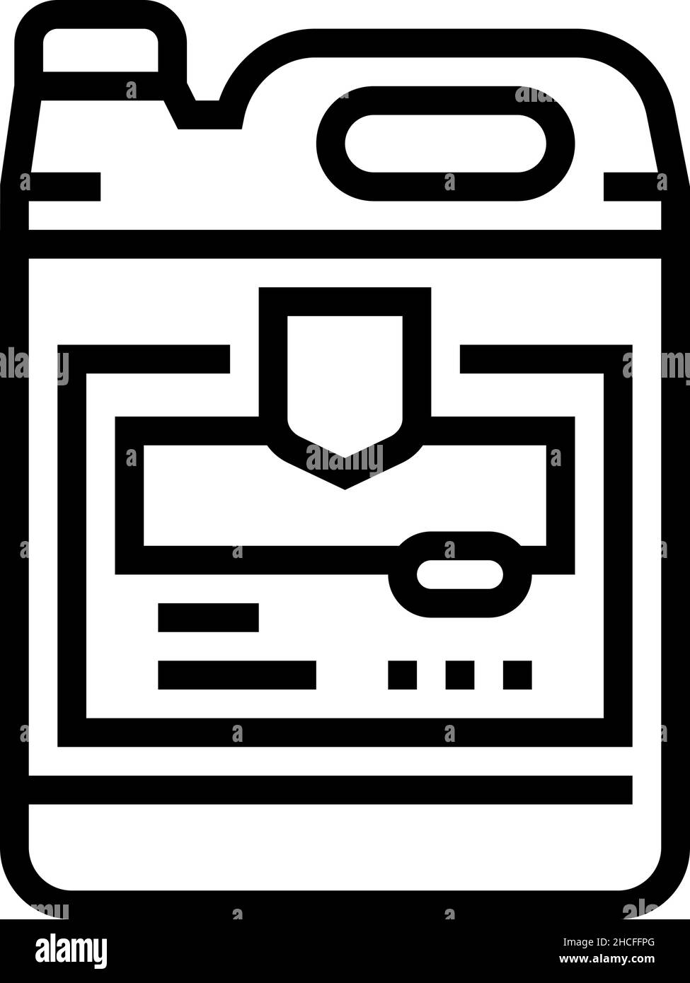 illustration vectorielle de l'icône de la ligne de réservoir de liquide de pesticide Illustration de Vecteur