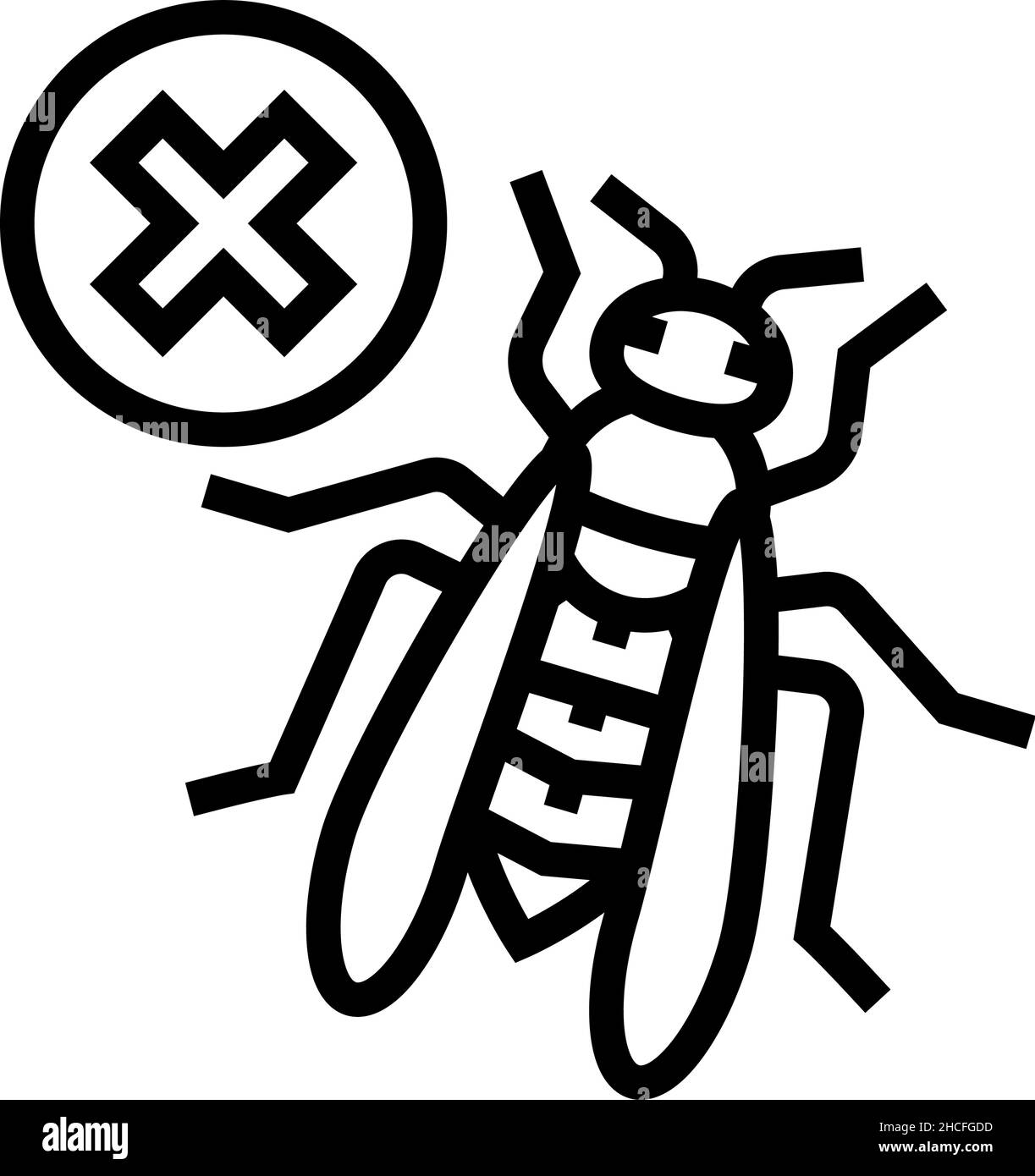 illustration vectorielle de l'icône de ligne de commande wasp Illustration de Vecteur