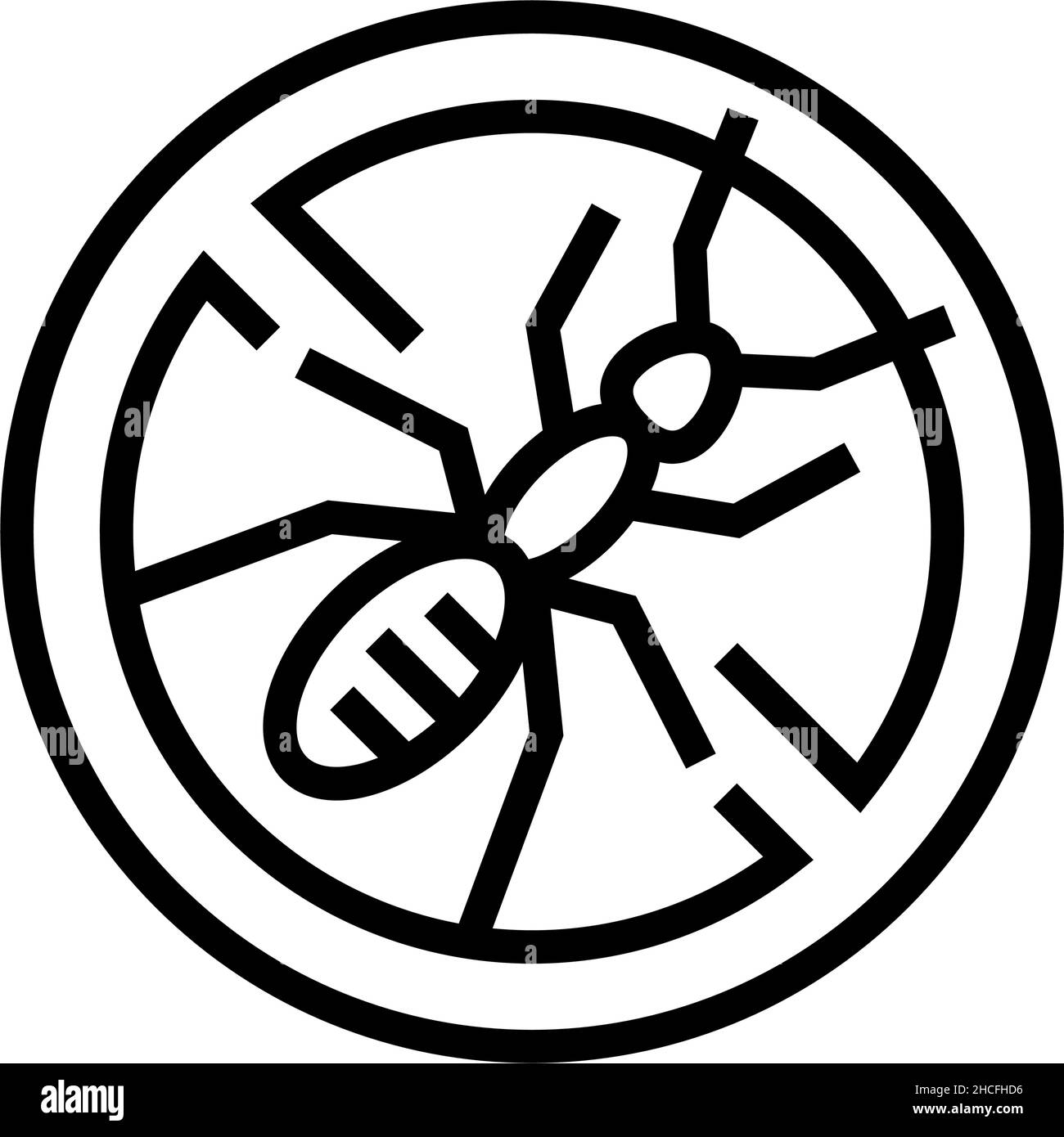 illustration vectorielle de l'icône de la ligne de traitement ant Illustration de Vecteur