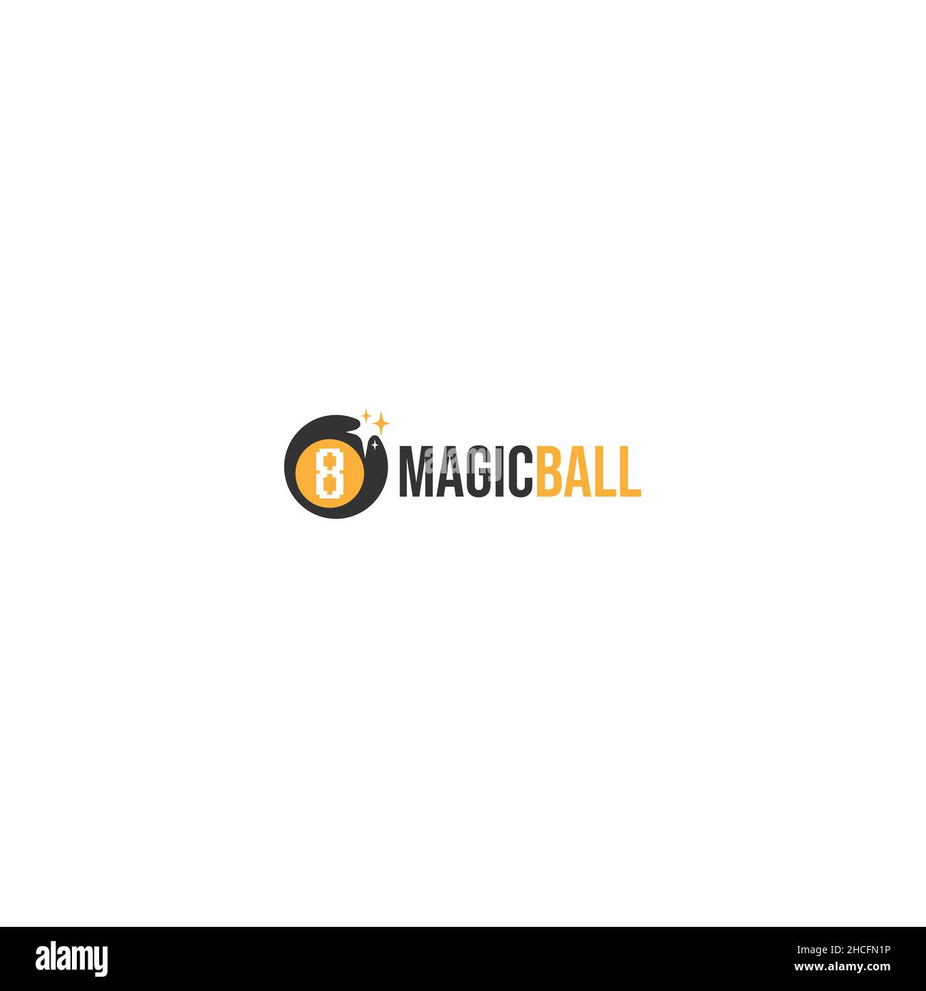Design moderne et motif magique pour le logo « ballon de jeu » Illustration de Vecteur