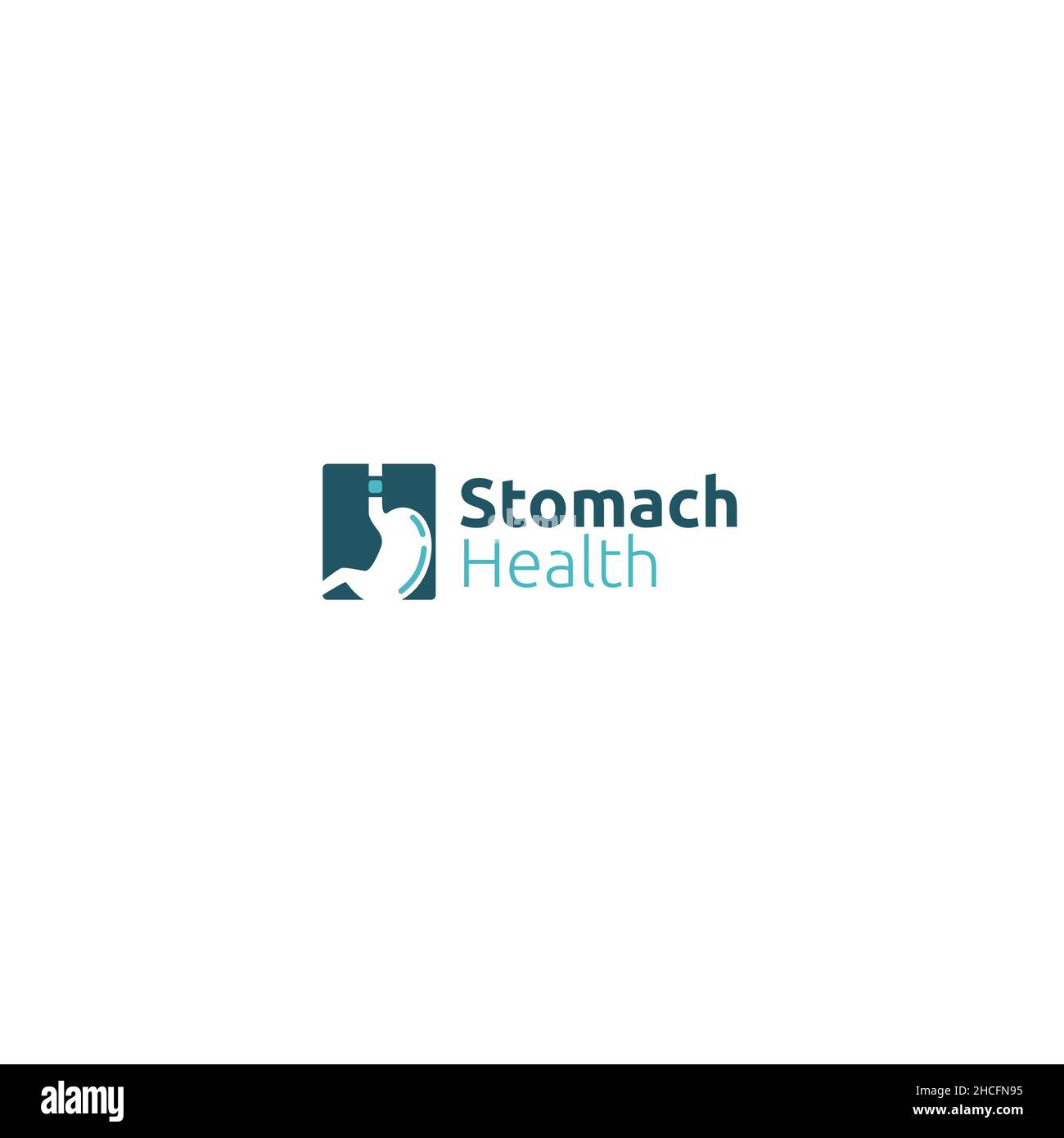 Design minimaliste estomac santé logo d'organe Illustration de Vecteur