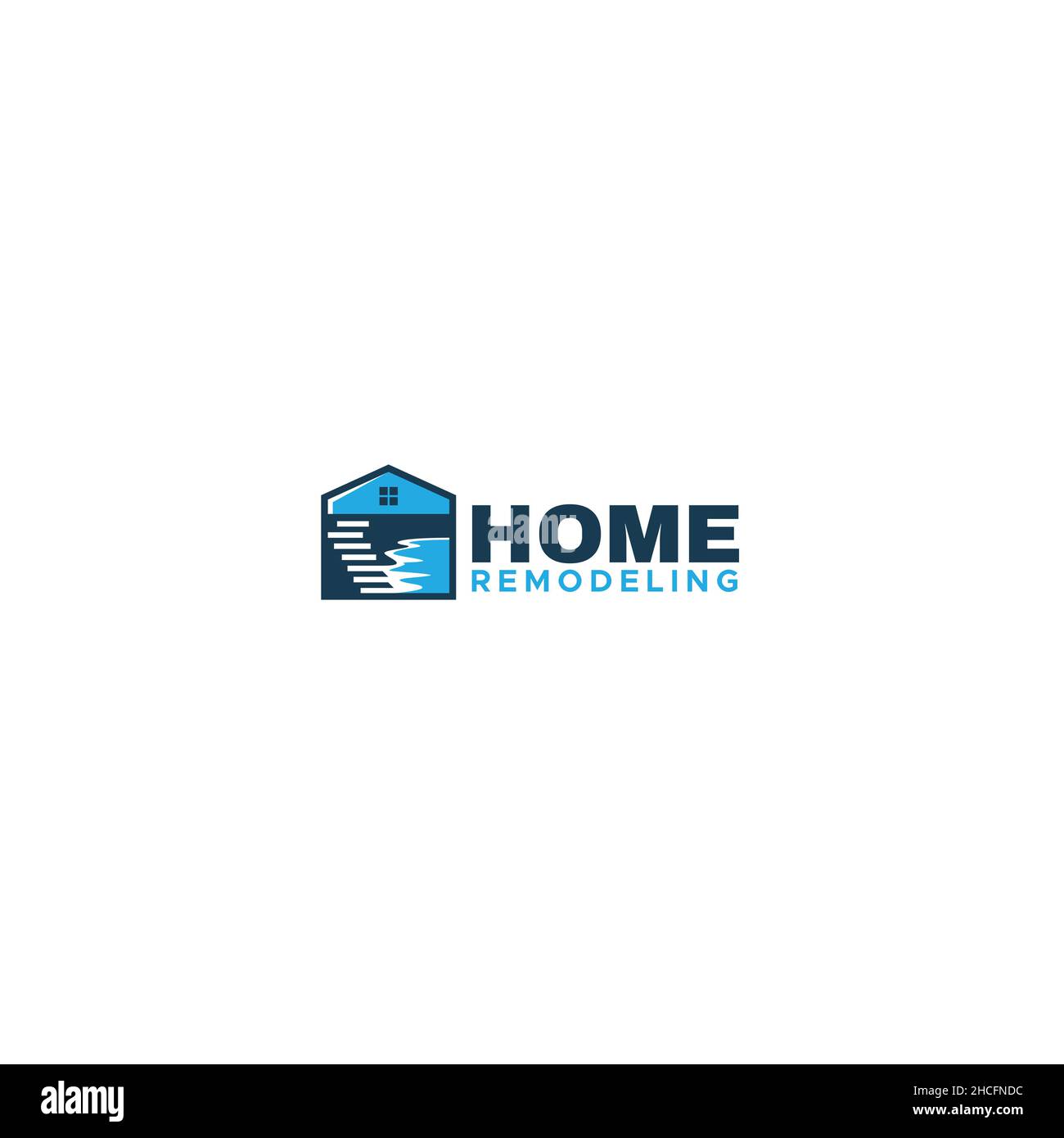 Design minimaliste et coloré du logo du remodelage de la maison Illustration de Vecteur