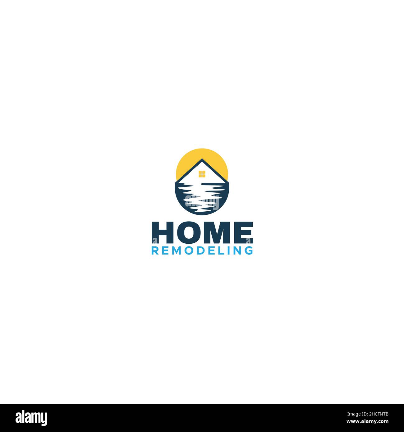 Design minimaliste et coloré du logo du remodelage de la maison Illustration de Vecteur