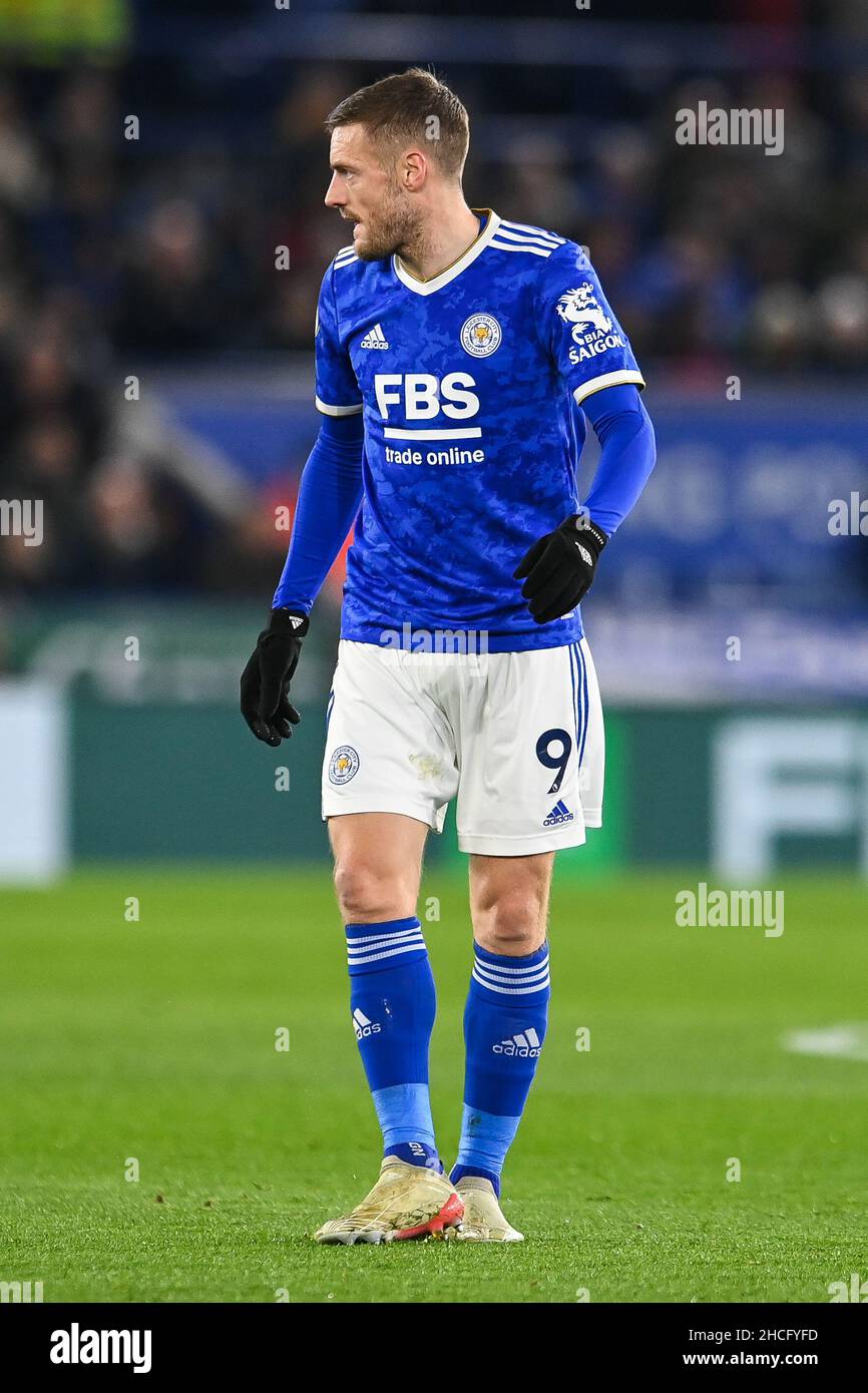 Jamie Vardy #9 de Leicester City pendant le match Banque D'Images