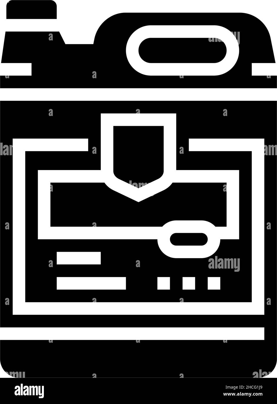 illustration d'un vecteur d'icône de glyphe de réservoir de liquide de pesticide Illustration de Vecteur