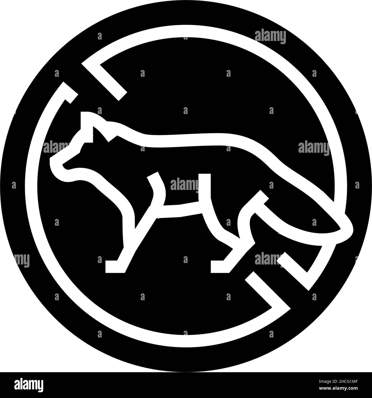 illustration du vecteur de l'icône du glyphe du contrôle fox Illustration de Vecteur