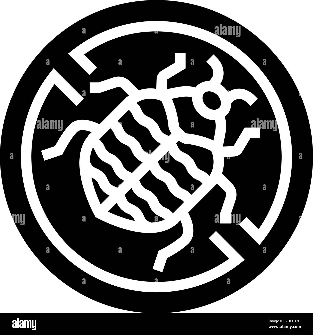 illustration du vecteur d'icône de glyphe de traitement de coléoptère de tapis Illustration de Vecteur