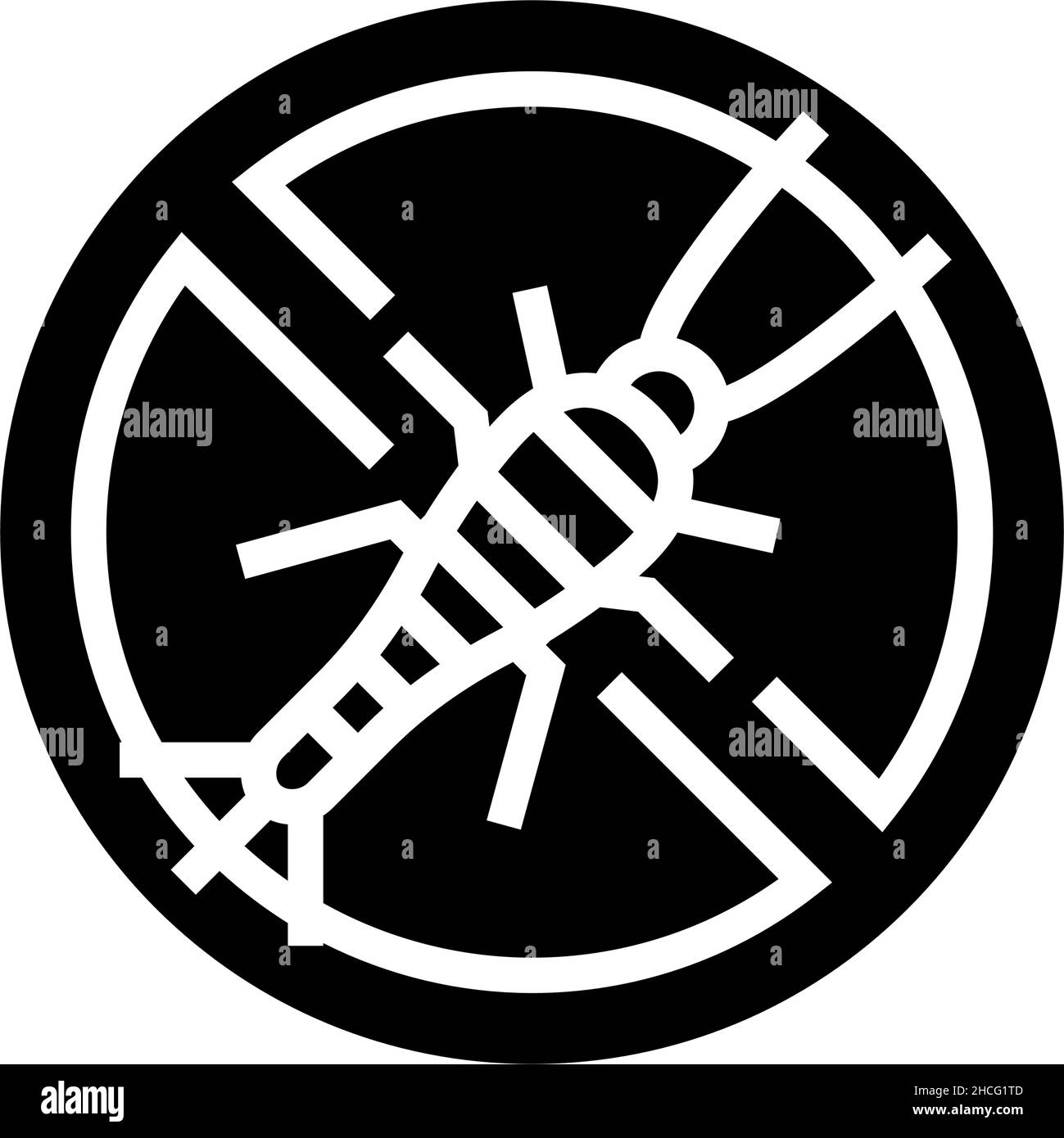 illustration du vecteur d'icône de glyphe de traitement de l'argentique Illustration de Vecteur