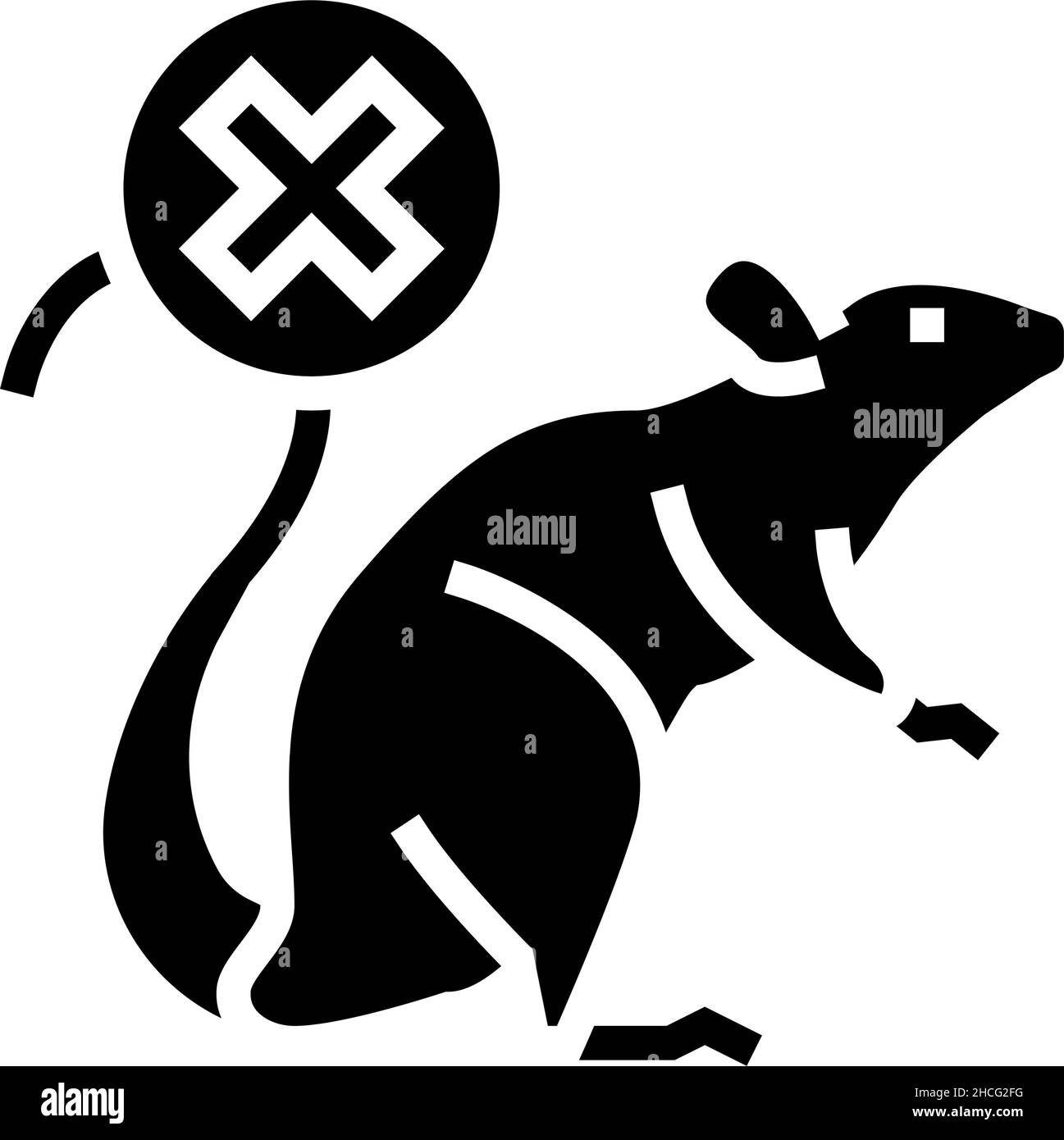 illustration du vecteur d'icône de glyphe de contrôle rat Illustration de Vecteur