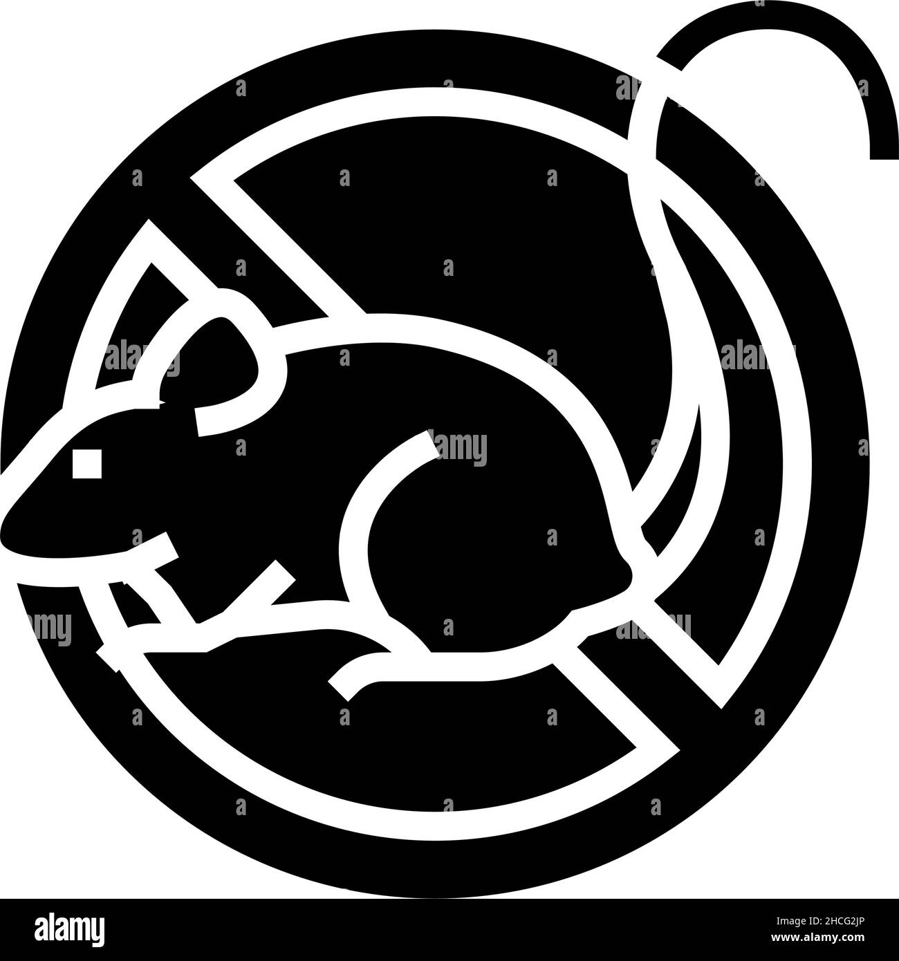 illustration du vecteur d'icône de glyphe de commande de souris Illustration de Vecteur