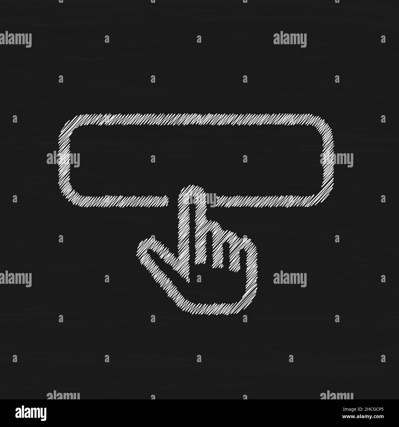 Bouton icône de vecteur d'esquisse blanche.Pointeur de curseur, illustration du logo. Illustration de Vecteur