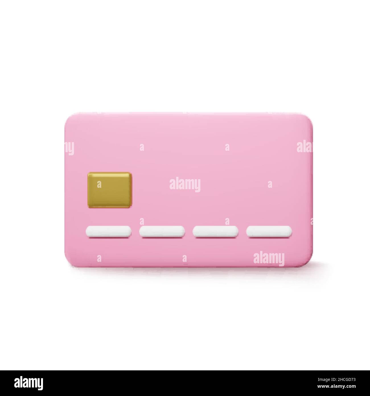 Carte de crédit rose style dessin animé.Opérations bancaires.Transactions et paiements financiers.Carte de crédit pour le paiement en ligne ou les achats.Illustrateur de vecteur Illustration de Vecteur