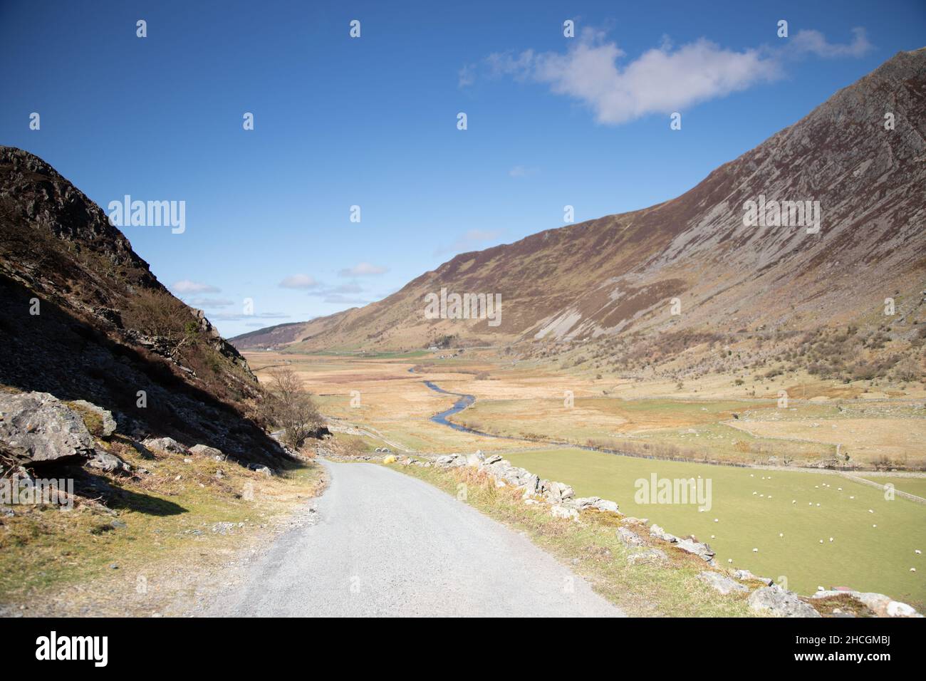 Nant Ffrancon valley, Snowdonia, le Nord du Pays de Galles Banque D'Images