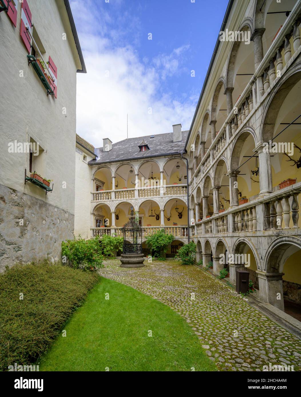 Château d'Arkadenhof Strechau, Lassing, Styrie, Autriche Banque D'Images