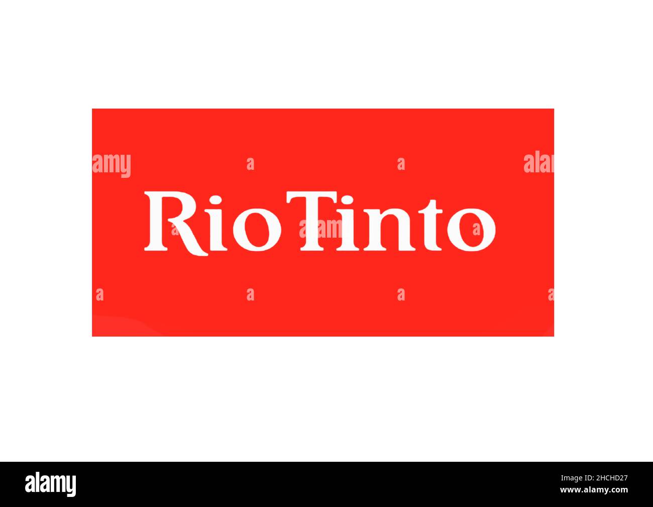 Logo de Rio Tinto, leader mondial de la recherche minière, de la prospection et des opérations Banque D'Images