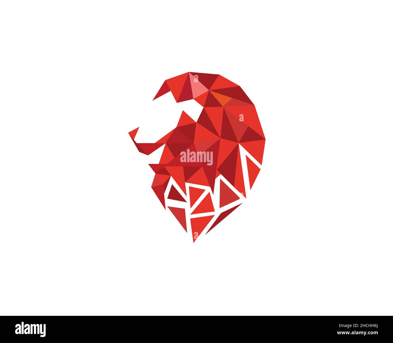 Illustration de la création du logo Orange Lion Head symbole Vector Icon Design Illustration de Vecteur