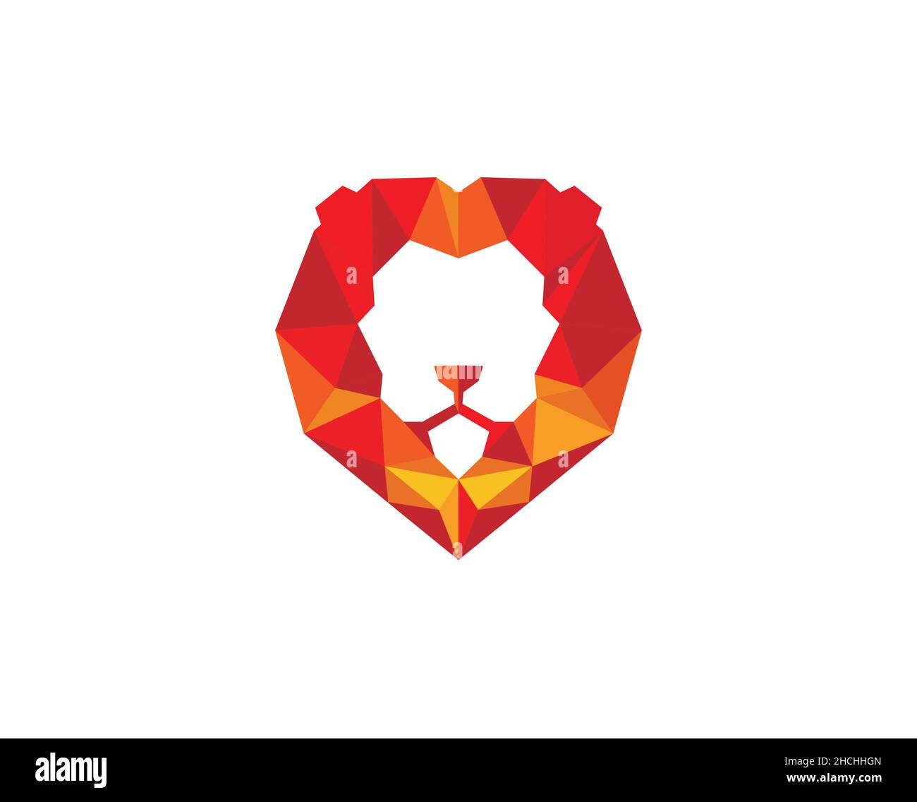 Symbole Vector du logo Orange Lion Head créatif Illustration de Vecteur