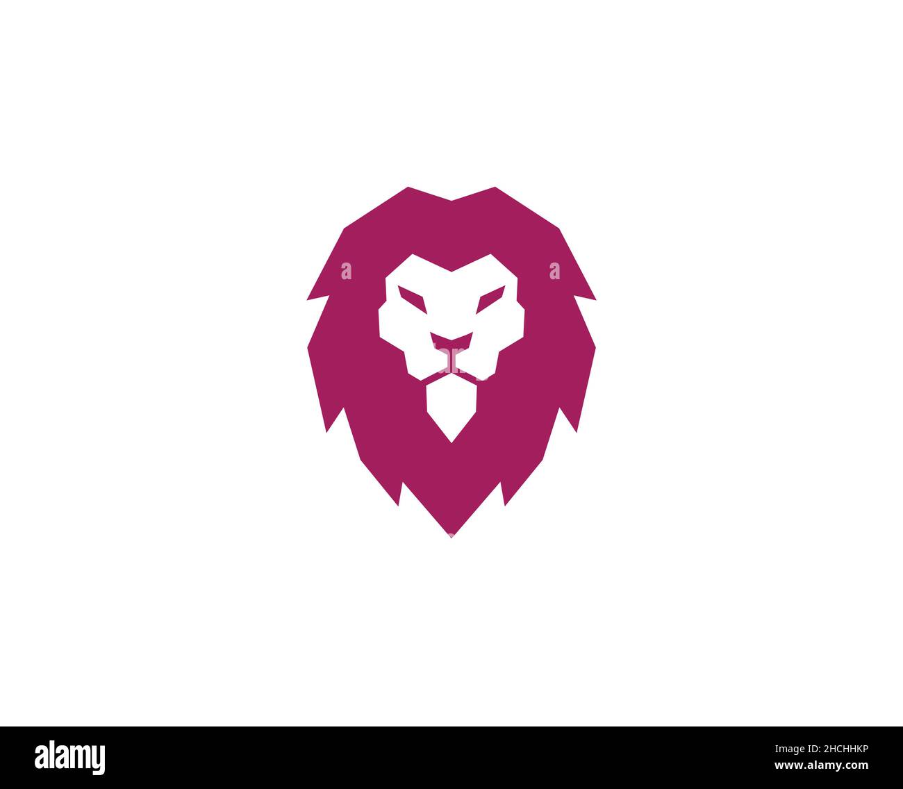 Illustration de la conception du symbole vectoriel du logo Red Lion Head Illustration de Vecteur