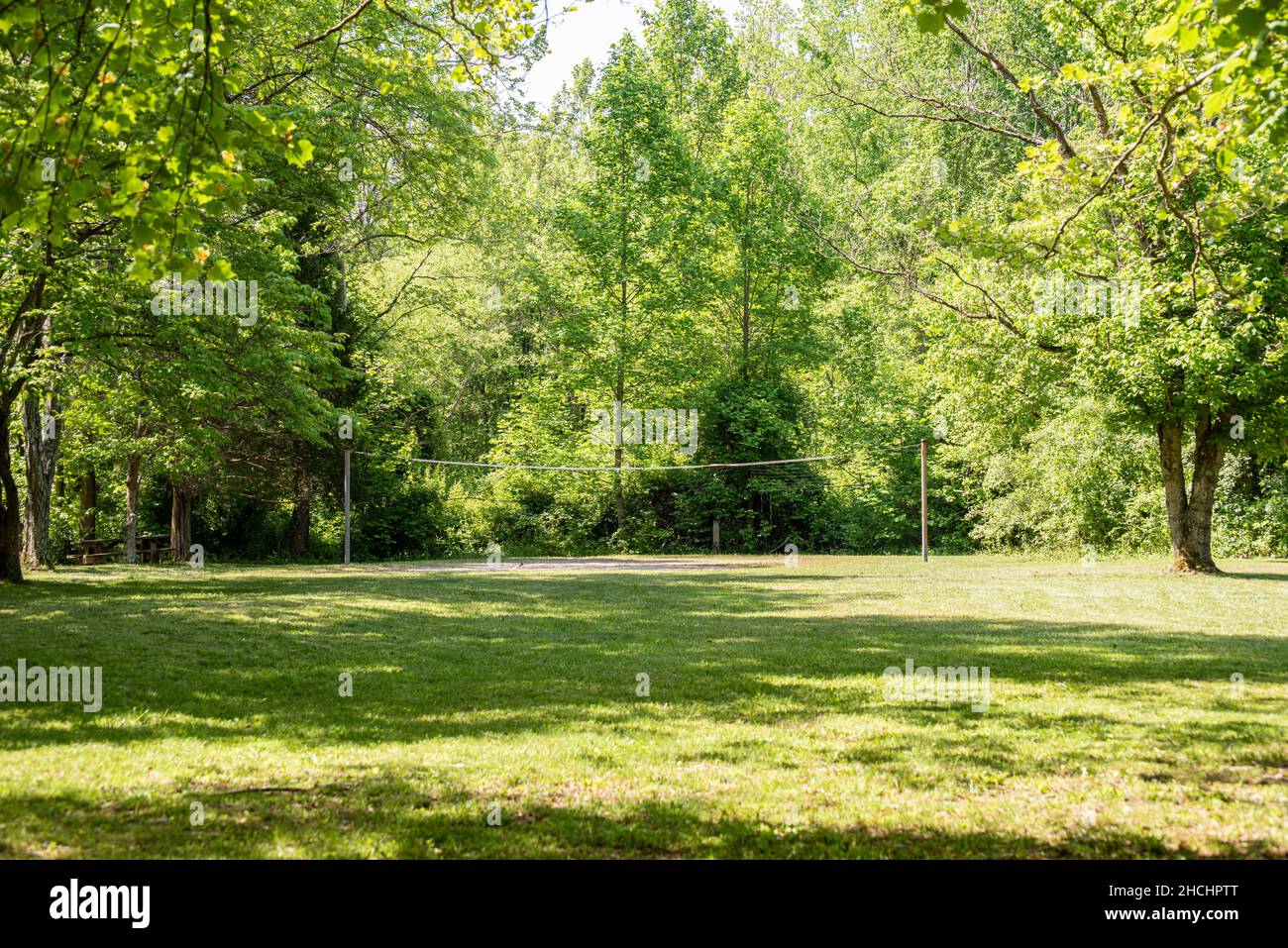 Terrain de jeux de badminton à l'aire de jeux de Twin Knobs, Kentucky Banque D'Images