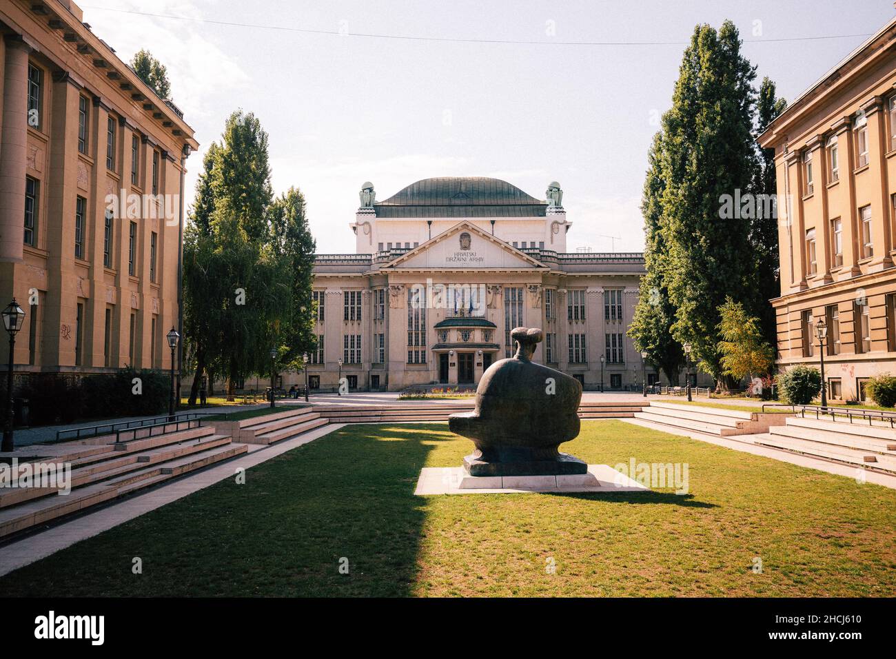 Bâtiment des Archives publiques croates à Zagreb, Croatie Banque D'Images