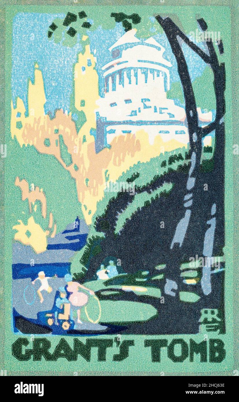 Tombe de Grant (1916) de Postcards: New York série I en haute résolution par Rachael Robinson Elmer. Banque D'Images