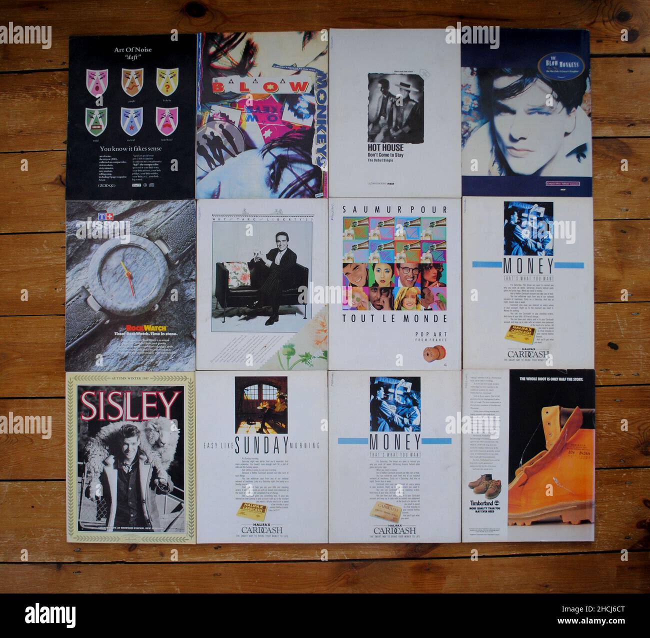 Couverture arrière des 12 exemplaires du célèbre magazine The face de l'année 1987. Banque D'Images