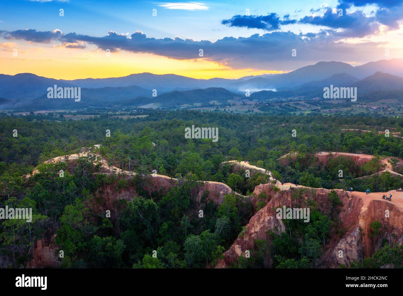 Vue aérienne du Pai Canyon (réseau local de Kong) à Mae hong son, Thaïlande. Banque D'Images