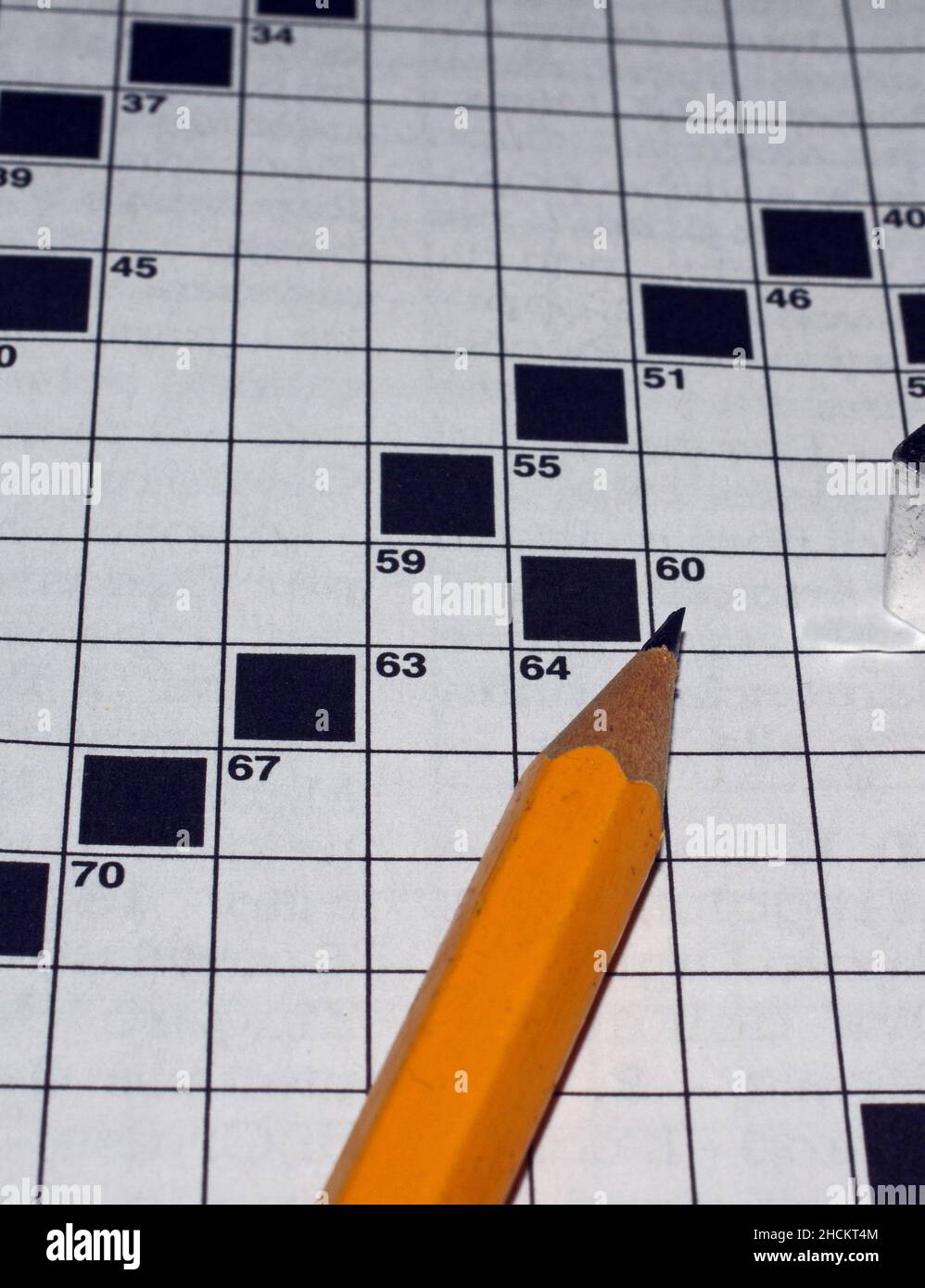 Puzzle Crosswords sur la table Banque D'Images