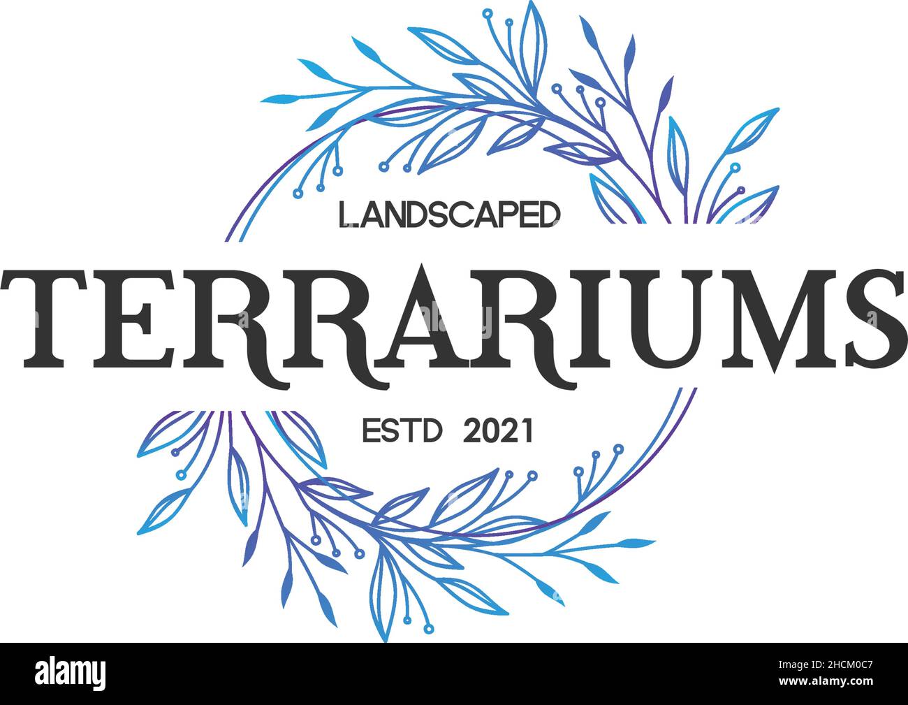 Motif moderne et plat de TERRARIUMS à fleurs Illustration de Vecteur