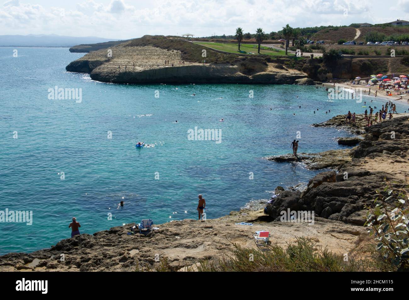 Europe, Italie, Sardaigne, Porto Torres, plage et parc de Balai Banque D'Images