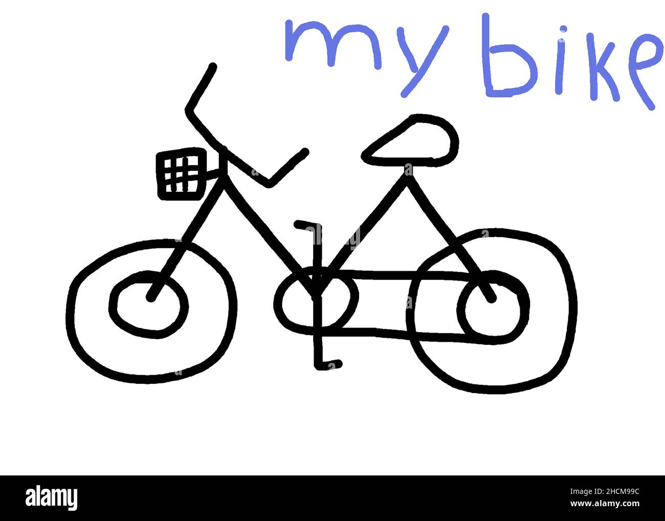 Vélo de dessin animé Banque D'Images