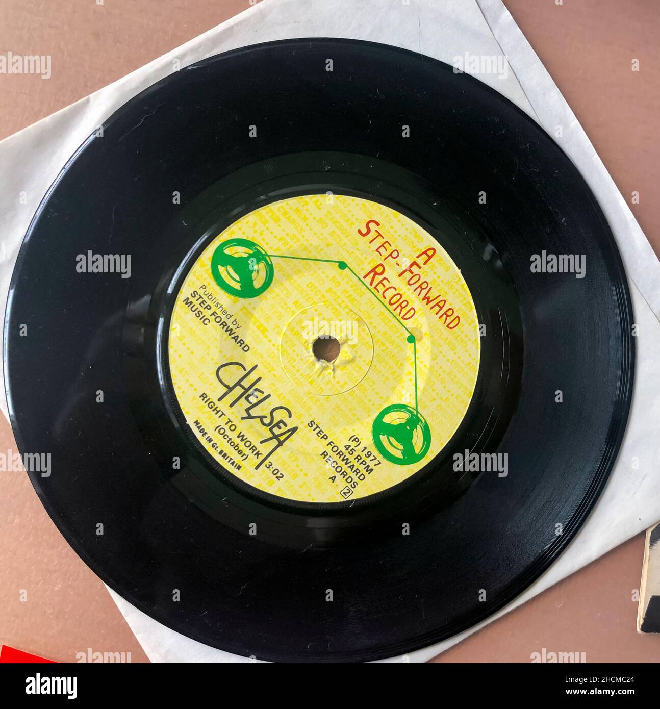 Punk Rock Collection, vinyles LP, Chelsea, droit au travail, disque,Punk britannique, 1970s Banque D'Images