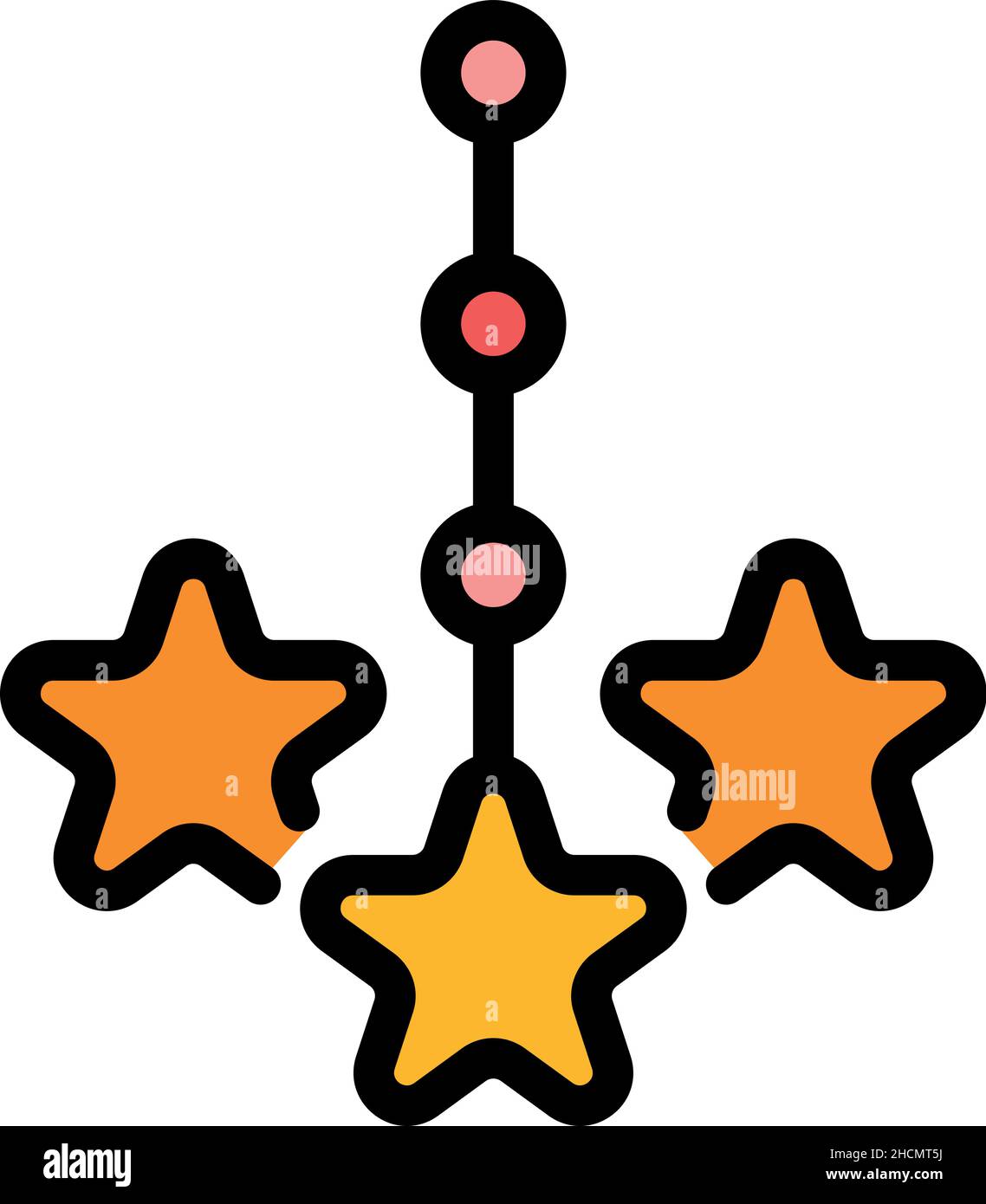 Icône de schéma d'étoiles.Schéma en étoile vector icône couleur plate isolée Illustration de Vecteur