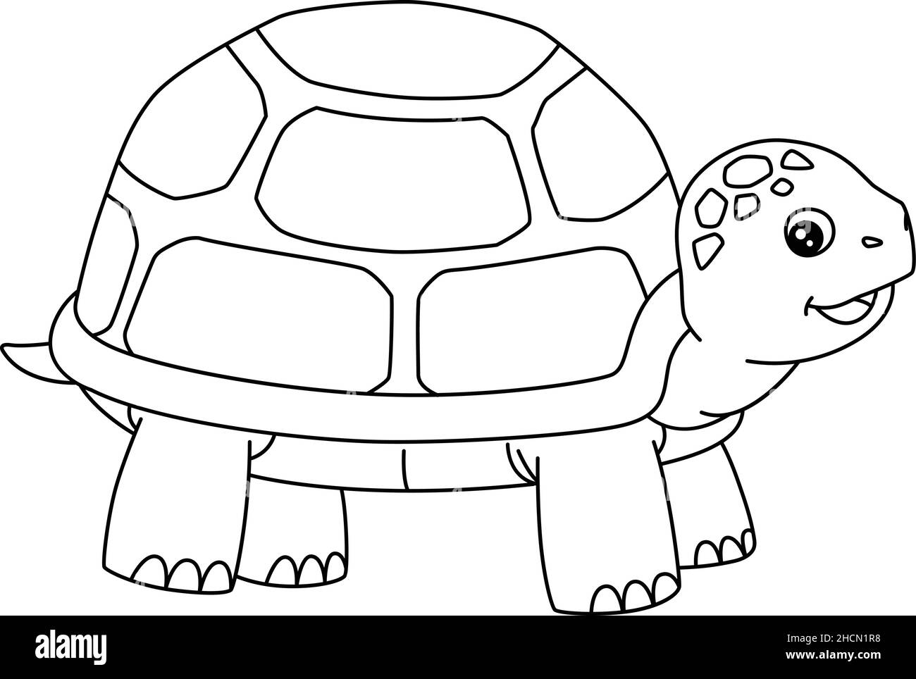 Page de coloriage des tortues isolée pour les enfants Illustration de Vecteur