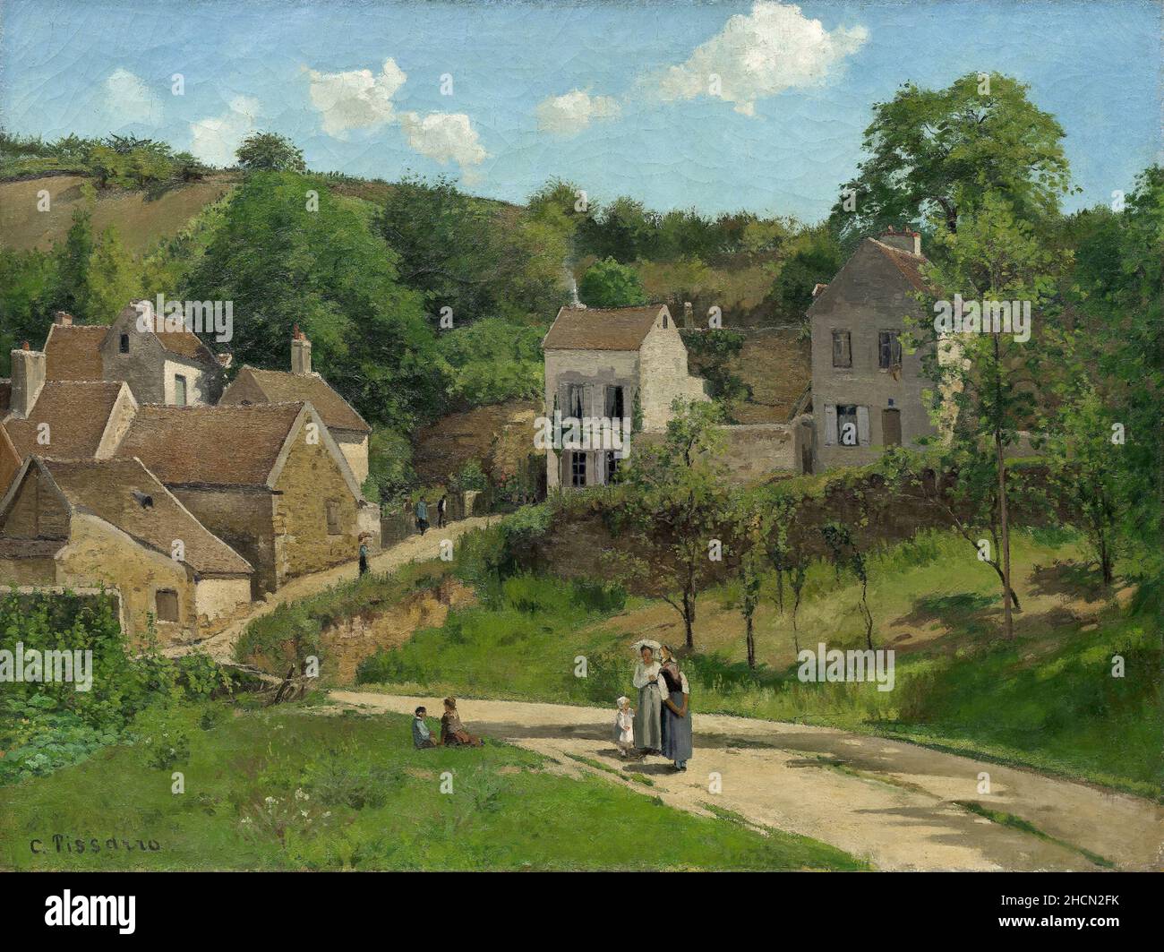 L'Hermitage à Pontoise par le peintre français impressionniste/post-impressionniste Camille Pisarro Banque D'Images