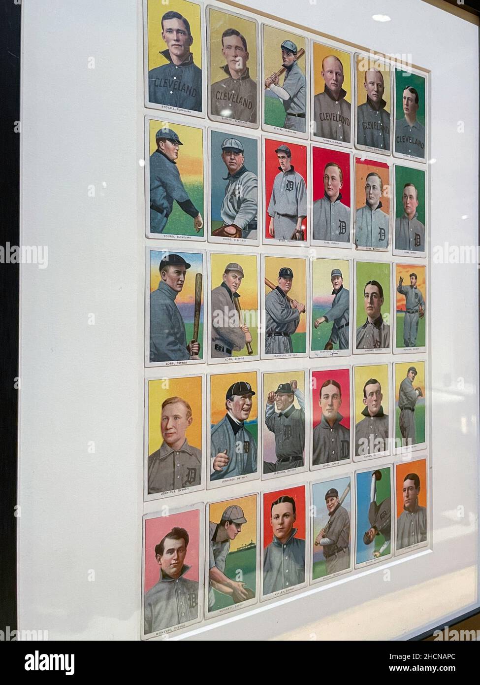 Collection de cartes de base-ball Jefferson R. Burdick au Metropolitan Museum of Art de New York, États-Unis 2021 Banque D'Images