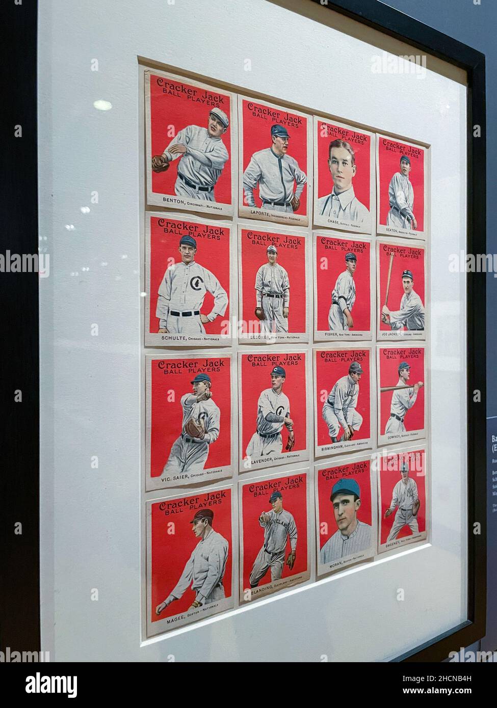Collection de cartes de base-ball Jefferson R. Burdick au Metropolitan Museum of Art de New York, États-Unis 2021 Banque D'Images