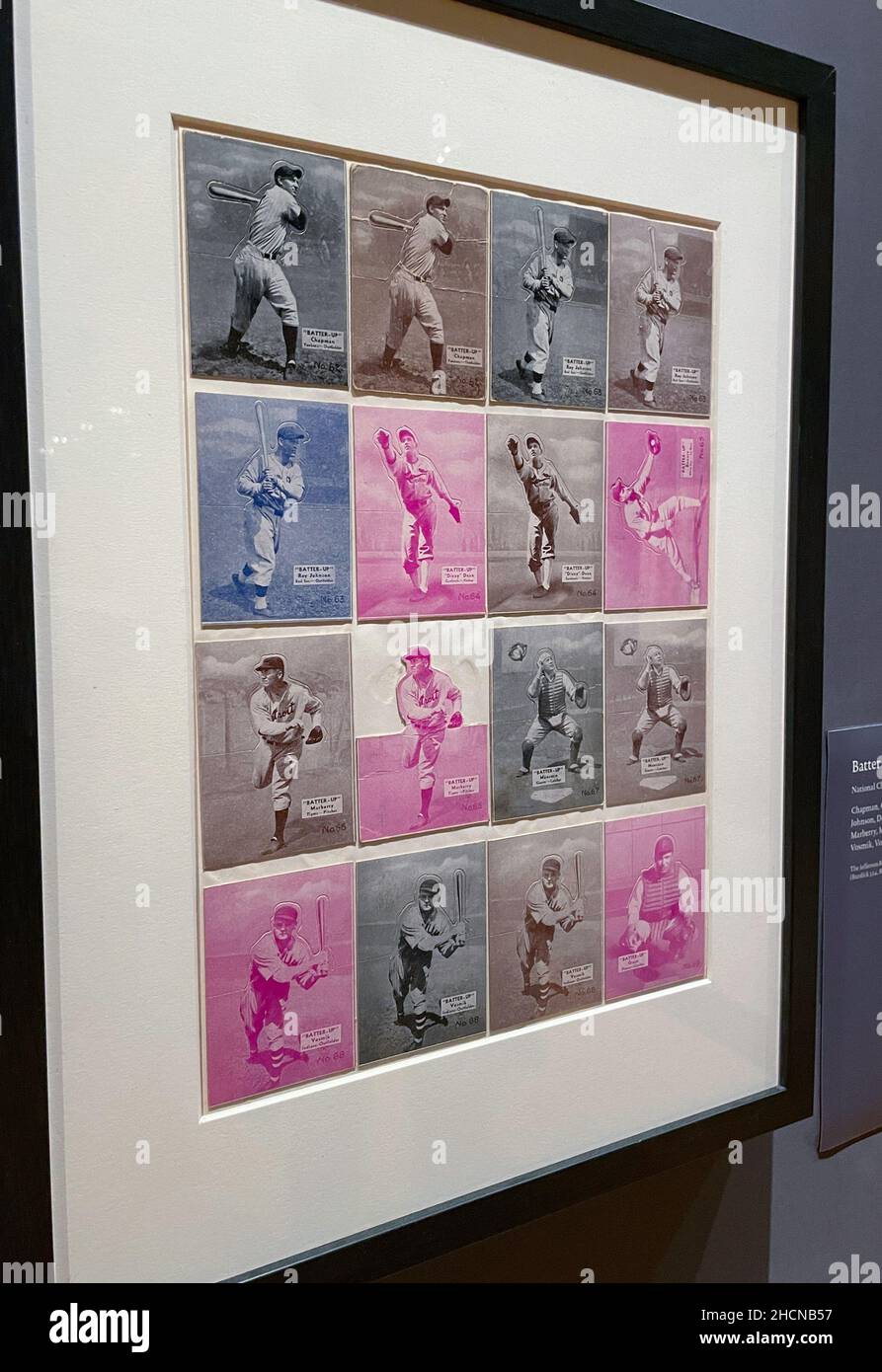 Collection de cartes de base-ball Jefferson R. Burdick au Metropolitan Museum of Art de New York, États-Unis 2021 Banque D'Images
