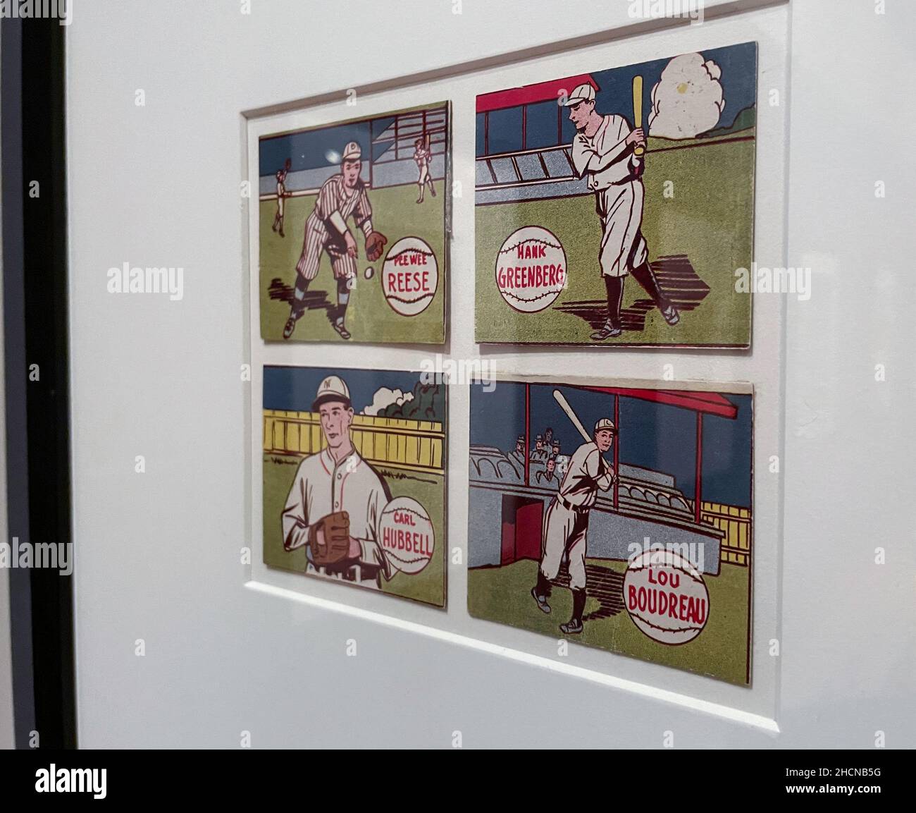 Collection de cartes de base-ball Jefferson R. Burdick au Metropolitan Museum of Art de New York, États-Unis 2021 Banque D'Images