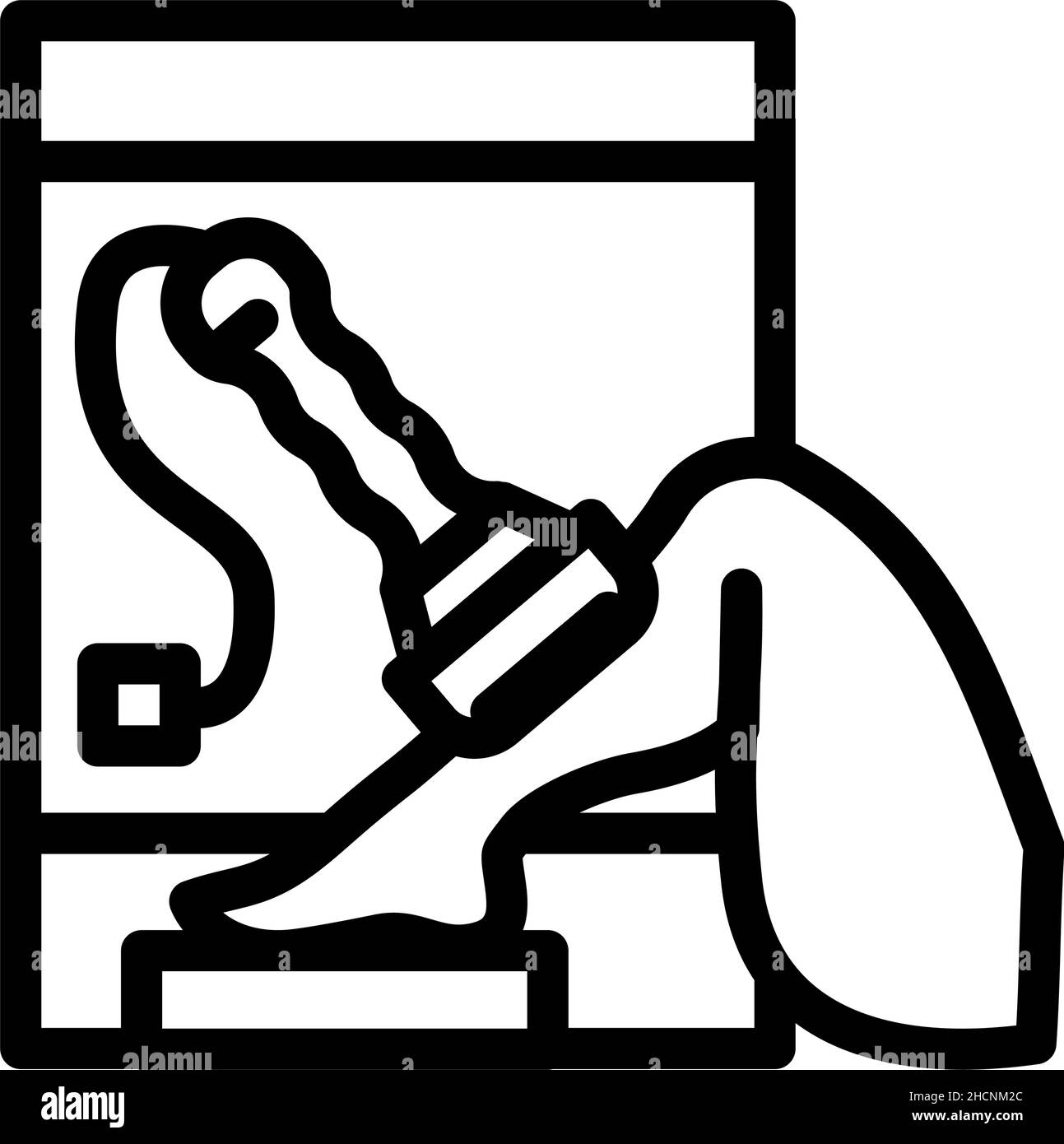 illustration vectorielle de l'icône de la ligne d'enlèvement de cheveux laser Illustration de Vecteur