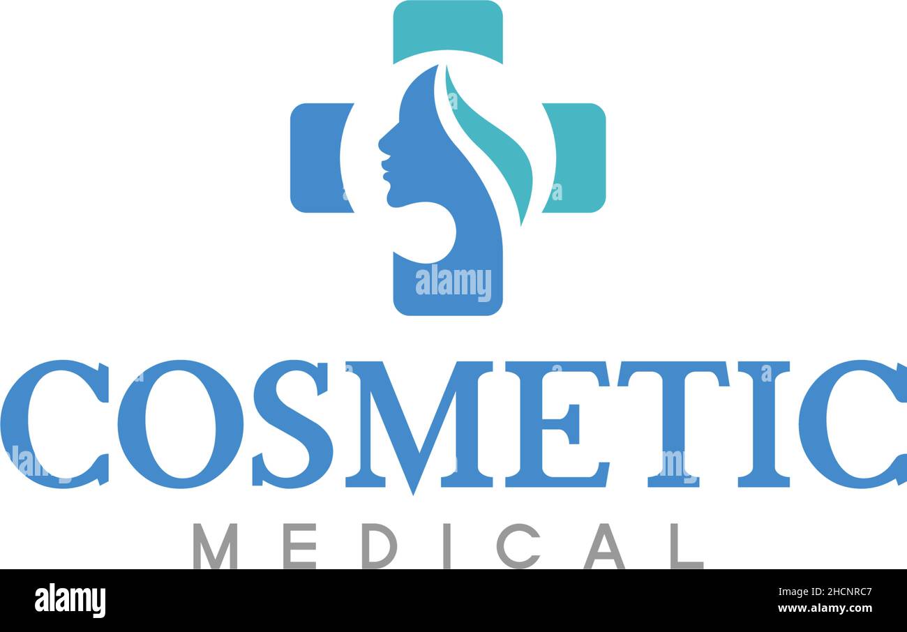 Design moderne coloré COSMÉTIQUE MÉDICAL femmes logo Illustration de Vecteur