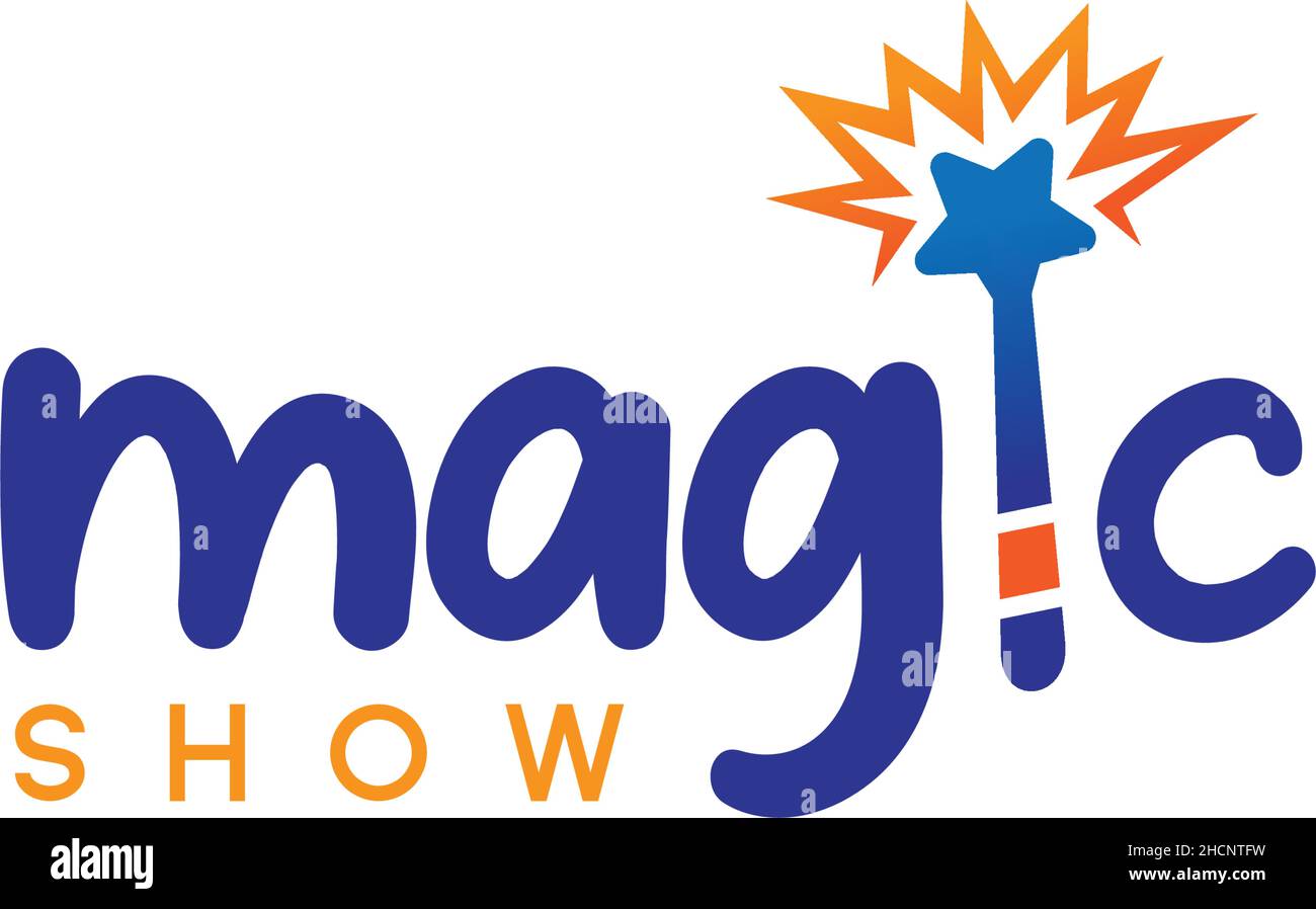 Design moderne et plat AVEC logo ÉTOILE MAGIC SHOW Illustration de Vecteur