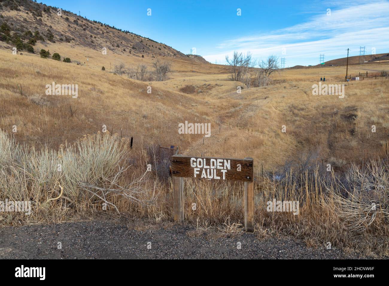 Morrison, Colorado - The Golden Fault, une faille géologique du côté est de la Front Range du Colorado, dans la banlieue de Denver. Banque D'Images