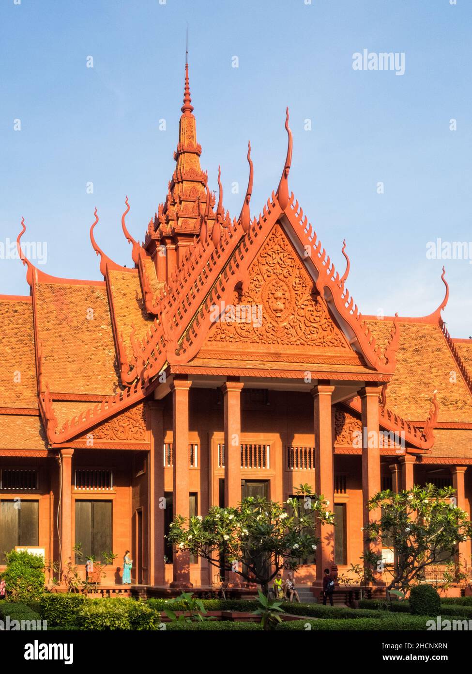 Le Musée national du Cambodge est un hommage à l'Empire khmer - Phnom Penh, Cambodge Banque D'Images