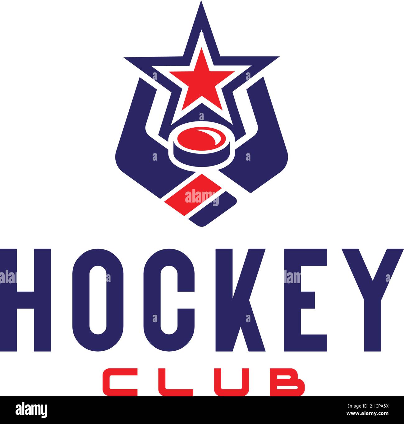 Design moderne et coloré du LOGO du CLUB DE HOCKEY Illustration de Vecteur